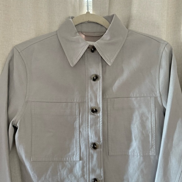 Aritzia Wilfred Cropped Jacket | XS | Gray | Linen + Lyocell Blend - Picture 4 of 9